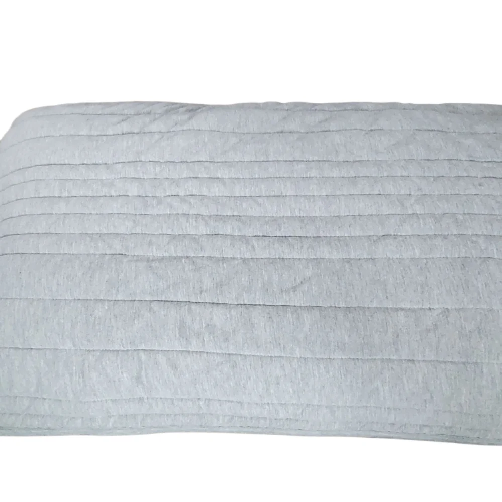 UGG Quilted/Fuzzy Light Gray 2 King Size Pillow Cases.